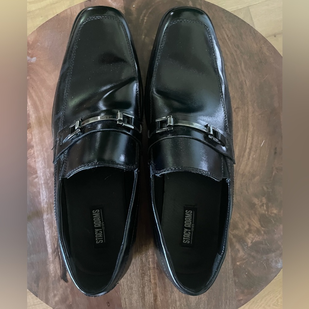 Stacy Adams Black Leather Dress Shoes Mens 10